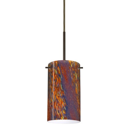 Besa Lighting Stilo 7 Cord Pendant, Ceylon, Bronze Finish, 1x40W Candelabra 1BT-4404CE-BR